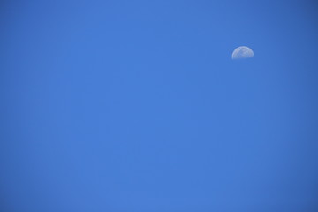 Moon in the sky in the morning, Cachoeirinha RS, Brazil.