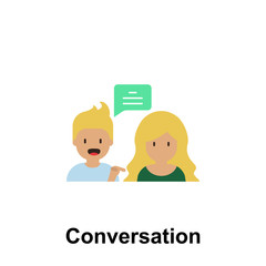 conversation, chat, couple color icon. Element of friendship icon. Premium quality graphic design icon. Signs and symbols collection icon for websites, web design, mobile app