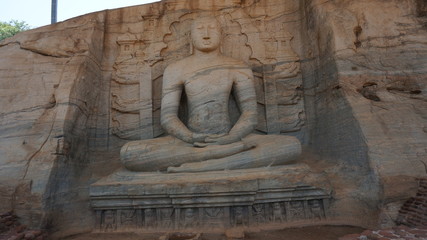 Polonnaruwa,Sri Lanka The Gal Vihara, also known as Gal Viharaya and originally as the Uttararama,...