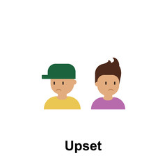 upset, friends, male color icon. Element of friendship icon. Premium quality graphic design icon. Signs and symbols collection icon for websites, web design, mobile app