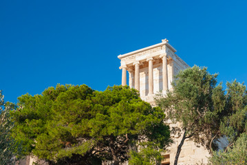 Fototapeta na wymiar Temple of Athena Nike on the Acropolis in Athens, Greece UNESCO World Heritage