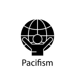 pacifism, globe, human icon. Element of Peace and humanrights icon. Premium quality graphic design icon. Signs and symbols collection icon for websites