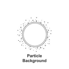 Particle round background, hand drawn