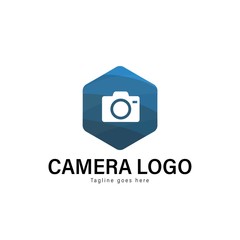 Camera logo template design. Camera logo with modern frame vector design