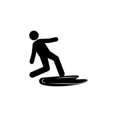 Man, fall, ice icon. Element of man fall down. Premium quality graphic design icon. Signs and symbols collection icon for websites, web design, mobile app