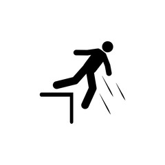 Man, stair, fall,  icon. Element of man fall down. Premium quality graphic design icon. Signs and symbols collection icon for websites, web design, mobile app