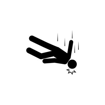 Man, Head, Injure, Head, Fall Icon. Element Of Man Fall Down. Premium Quality Graphic Design Icon. Signs And Symbols Collection Icon For Websites, Web Design, Mobile App