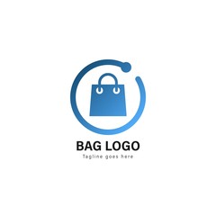 Shop logo template design. Shop logo with modern frame vector design
