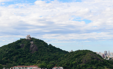 Fototapeta na wymiar The landscape of Vitòria, Espirito Santo, Brazil with the 