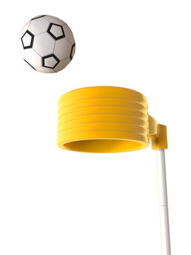 3D rendering of Korfball post - a ball sport with similarities to netball