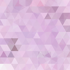 Abstract mosaic background. Triangle geometric background. Design elements. Vector illustration. Pastel violet, purple, pink colors.