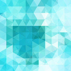 Background of blue, white geometric shapes. Abstract triangle geometrical background. Mosaic pattern. Vector EPS 10. Vector illustration