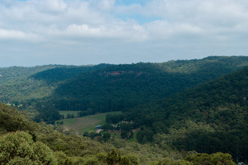 Glenworth Valley scenery from the lookout. NSW, Australia.