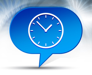 Clock icon blue bubble background