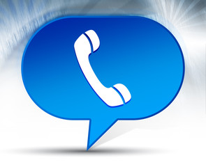 Phone icon blue bubble background