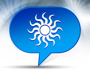 Sun icon blue bubble background
