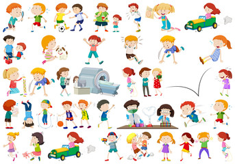 Set of children character