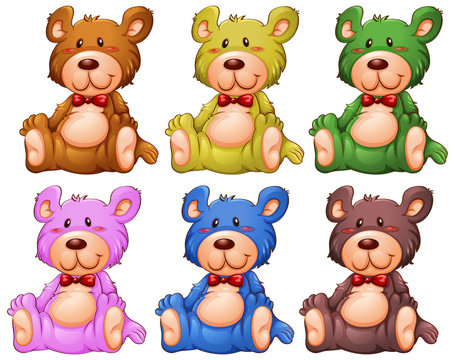 Set of teddy bear