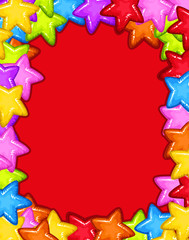 Star Red Party Card
