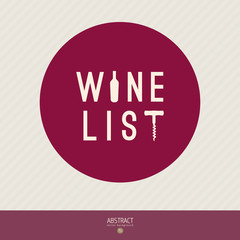 Flat simple vector logo of wine label or winery
