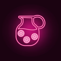 glass of lemonade icon. Elements of Bar in neon style icons. Simple icon for websites, web design, mobile app, info graphics