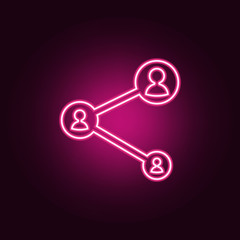 dating chain icon. Elements of Conversation and Friendship in neon style icons. Simple icon for websites, web design, mobile app, info graphics