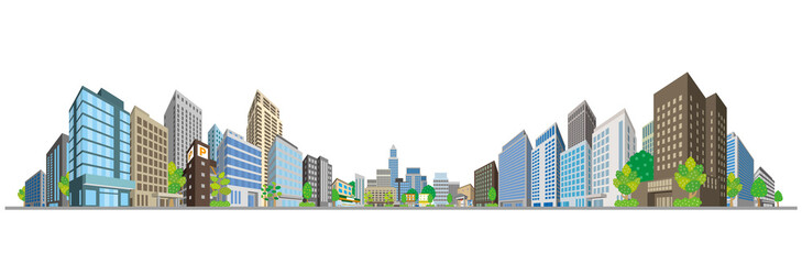 Obraz premium 街並みのベクターイラスト
