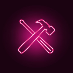 tools for repair icon. Elements of cyber security in neon style icons. Simple icon for websites, web design, mobile app, info graphics