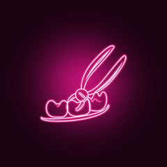 removal of a tooth icon. Elements of Dental in neon style icons. Simple icon for websites, web design, mobile app, info graphics