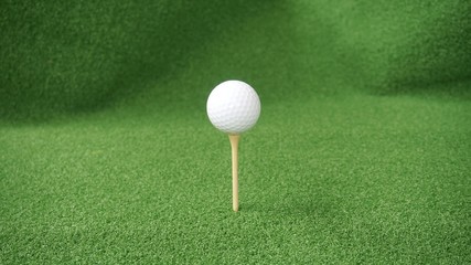 Golf ball on tee