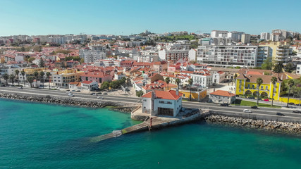 Fototapeta na wymiar Vista Panorâmica da Vila de Paço de Arcos em Oeiras Portugal