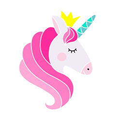 Unicorn  vector illustration in rainbow colors