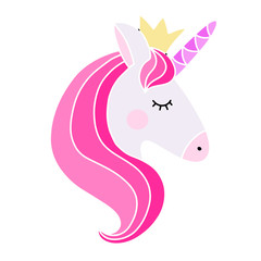 Unicorn  vector illustration in rainbow colors