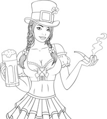 Beautiful girl on the day of St. Patrick