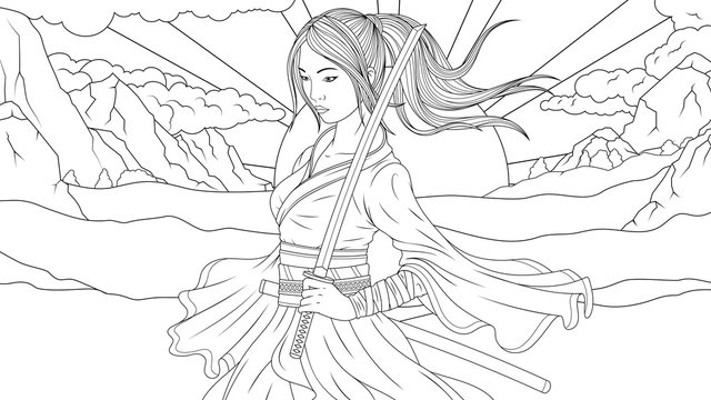 Beautiful Samurai Girl