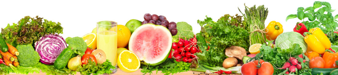 Vegetables and fruits background