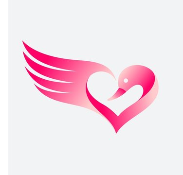 Love Swan Logo Design