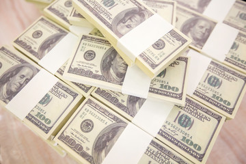 A total of hundreds of dollars.soft focus.