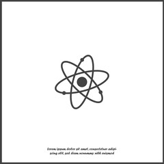 Atom icon on white isolated background.