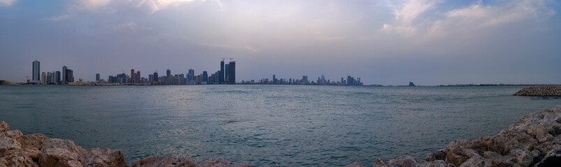 Bahrain skyline looking across to Juffair and the Diplomatic Area, Manama