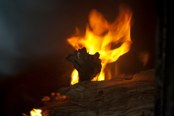 a warm firewood