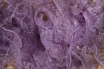 purple glittering yarn