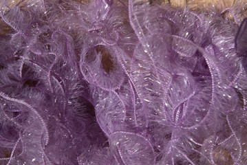 purple glittering yarn