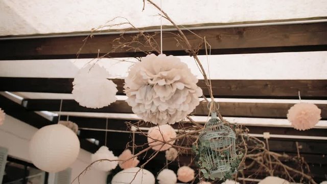 decorations on the ceiling
