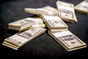 Naklejka premium A total of hundreds of dollars.soft focus.