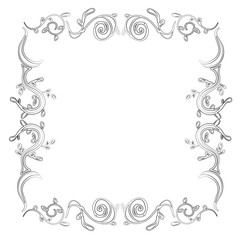 hand drawn wedding invitation card with floral doodle design vector