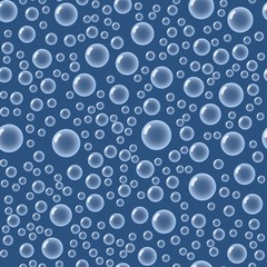 Under water blue bubbles seamless pattern background