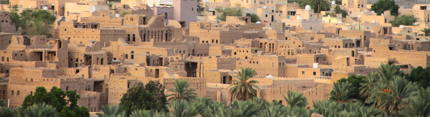 Ancient houses and mud houses in Oman - obrazy, fototapety, plakaty