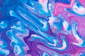 Pink blue color paint