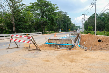 Fototapeta premium Road repair bridge.